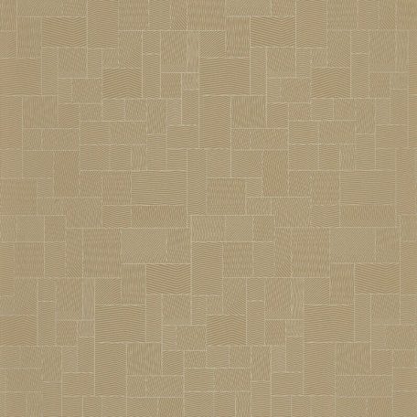 Tatami által inspirált geometrikus harmonikus mikrominta zsinegbarna és szürkésbézs tónus irizáló díszítésű vonalak tapéta