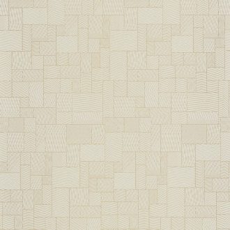   Tatami által inspirált geometrikus harmonikus mikrominta világos felhőkék és világosbarna tónus irizáló díszítésű vonalak tapéta