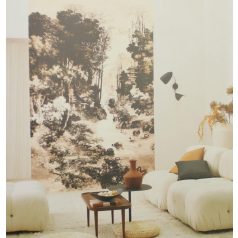   Spirituális zarándoklat egy sinto szentélyhez a természet mélyére szépia árnyalás falpanel