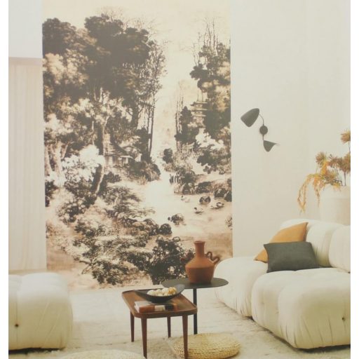 Spirituális zarándoklat egy sinto szentélyhez a természet mélyére szépia árnyalás falpanel