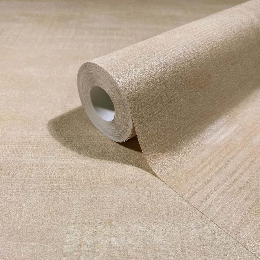 Építészeti karakter! 3D hatású absztrakt geometriai 3D reliefminta bézs és homokszín tónus tapéta