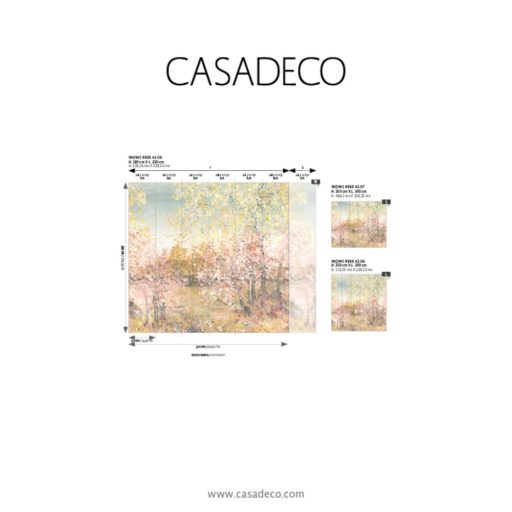 Tisztelgés az impresszionizmus és a tavasz szépsége előtt - virágba borult fák "S" sárga rózsaszín szines falpanel