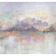  Ködbe burkolózó titokzatos táj - mint egy Turner festmény "S" méret zöld lila szines falpanel