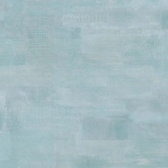   Háromdimenziós patchwork fantázia rács és ecsetvonás struktúrával akvamarin és türkiz tónus tapéta