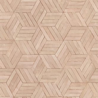   Természetes hatású háromdimenziós geometriai minta barna tónus tapéta