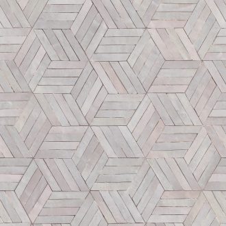   Természetes hatású háromdimenziós geometriai minta szürke szürkéslila és rózsaszín/lila tónus tapéta