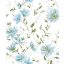 Klasszikus botanikai elegancia modern léptékben illusztrált minta fehér égkék türkiz szürke és arany tónus tapéta