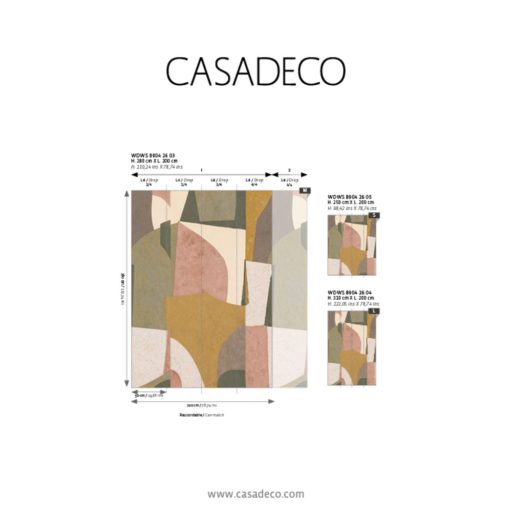 Vágott japán papírok mesteri kompozíciója "S" méret bézs okker terrakotta zöld és barna tónus falpanel