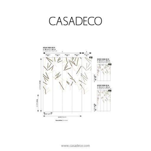 Művészi összevisszaságban - eldobott mikádó pálcák "L" méret fehér fekete és arany tónus falpanel