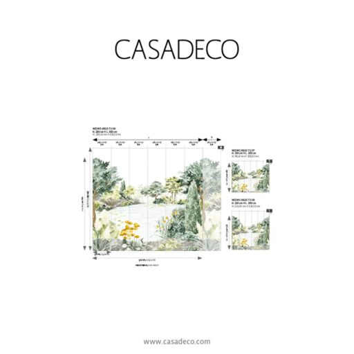 Nyugodt de rejtélyes impozáns tó part menti növényzettel "L" fehér zöld sárga és barna tónus falpanel