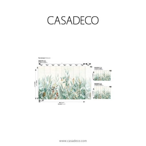 Akvarell festésű vegyes levélgyűjtemény "L" méret fehér zöld vörös sárga és arany tónus falpanel