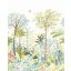 Sokszínű hangulat - akvarell megjelenésű dzsungel dekoráció "S" méret fehér zöld sárga szines falpanel