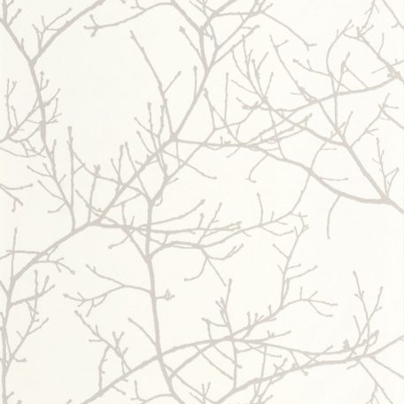 Ikonikus Casadeco design - Faágak minimalista megjelenítésben hófehér és bézs tónus tapéta