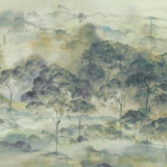   Utánozhatatlan olasz természet - Napfelkelte a píneafenyők fölött "M" bézs kék zuzmózöld és szürke tónus falpanel