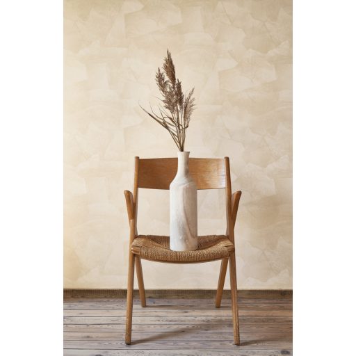 Meszelt fal hatást keltő véletlenszerűen összeragasztott papírlapok 3D mintája krém bézs tónus tapéta