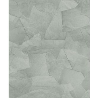   Meszelt fal hatást keltő véletlenszerűen összeragasztott papírlapok 3D mintája deres zöld/szürkészöld tónus tapéta