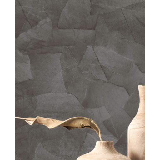 Meszelt fal hatást keltő véletlenszerűen összeragasztott papírlapok 3D mintája fekete tinta tónus tapéta