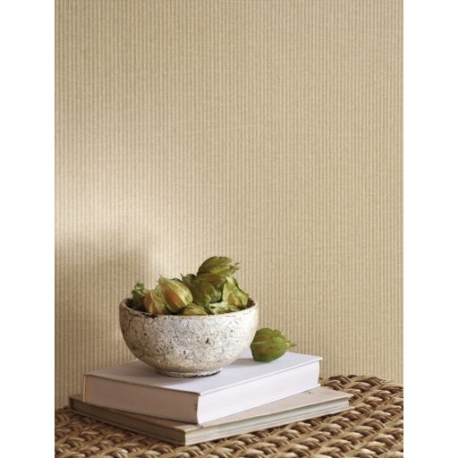 Csomagolóanyag a falakra! Megerősített keskeny csíkos /bordázott/ mikrominta homokszín tónus tapéta