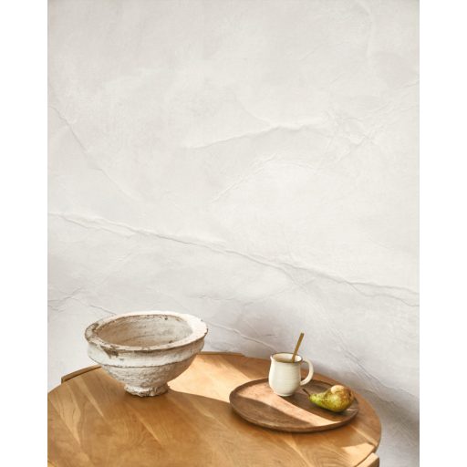 Szabad asszociáció! Gyűrt hajtogatott papírkompozíció - tenger köd égbolt vagy táj? "M" krétafehér szürkésbézs falpanel/digitális nyomat