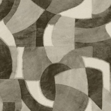 Papírból szőtt álmok - Változatos méretű ívek kölcsönhatása panorámakép "M" törtfehér szürke antracit falpanel/digitális nyomat