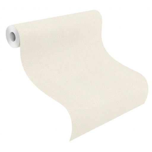 Finoman csillogó ezüst fénypontok egyszínű krémfehér tapéta