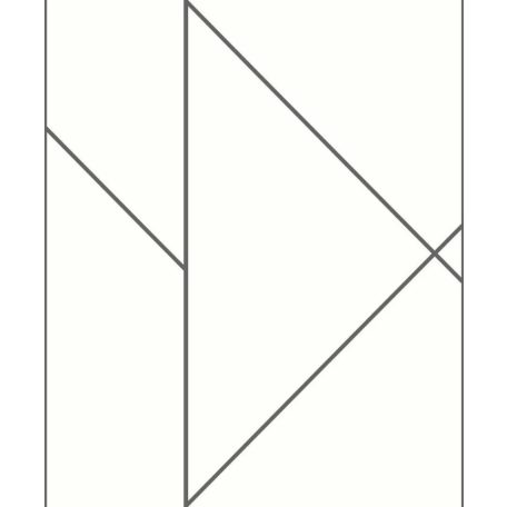 Geometrikus formákba rendezett fémes vonalak XXL mintája krém/világosbézs és faszénfekete tónus tapéta