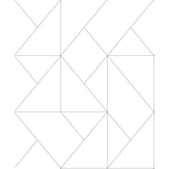  Geometriai formák vonalas minimalista mintája krém/krémfehér és faszénfekete tónus tapéta