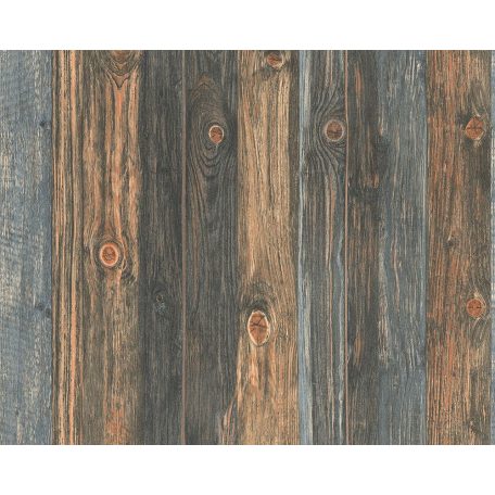 As-Creation Elements/Wood'n Stone 9086-12 famintás bézs barna szürkéskék szürke tapéta