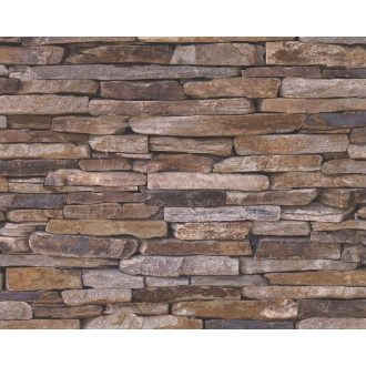   As-Creation Elements/Wood'n Stone 9142-17 kőmintás szürke barna tapéta