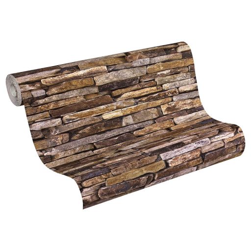 As-Creation Elements/Wood'n Stone 9142-17 kőmintás szürke barna tapéta