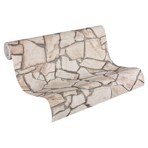As-Creation Elements/Wood'n Stone 9273-23  kőmintás bézs barna szürke tapéta