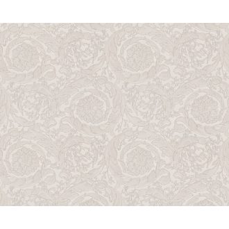   As-Creation  Versace 3, 93583-5  klasszikus virágos krém ezüstszürke tapéta