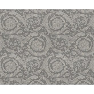   As-Creation Versace 3, 93583-6  klasszikus virágmintás szürke barna  tapéta