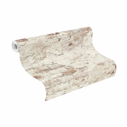 Rasch Factory III, 939309 kopott málladozó téglafal krémfehér szürke barna tapéta