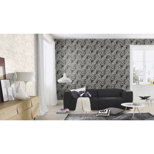 Rasch Factory IV 939521  Natur/Ipari design Koptatott beton minta szürkésfehér világosszürke tapéta