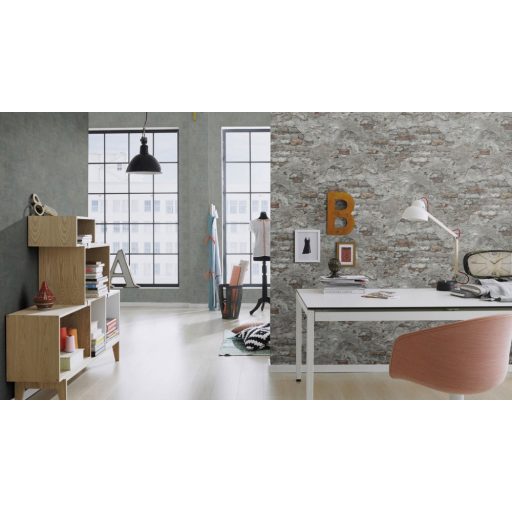 Rasch Factory IV 939545 Natur/Ipari design Koptatott beton minta zöldesszürke barna tapéta