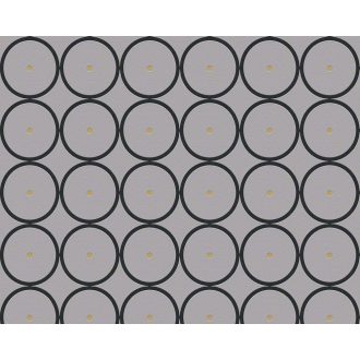   As-Creation Raffi  94019-1 Geometrikus grafikus körök sorba oszlopba rendezve szürke fekete fémes arany tapéta