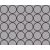 As-Creation Raffi  94019-1 Geometrikus grafikus körök sorba oszlopba rendezve szürke fekete fémes arany tapéta