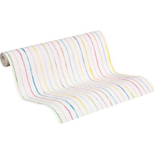 AS-Creation Esprit Kids 94135-1 Gyerekszobai akvarell szines csíkos tapéta