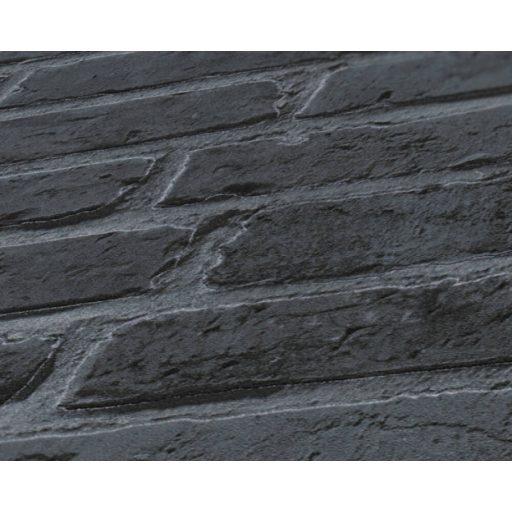 Páratlan megjelenésű valósághű klinker tégla mintázat sötétszürke és antracit tónus tapéta