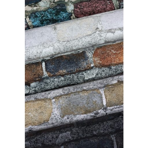 Rasch Factory Style XXL dupla széles 969511 Natur/Ipari design meszelt érdes felületű téglafal szürke mosott aranysárga rozsdavörös antracit tapéta