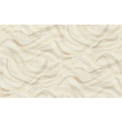   Akvarell hullámos vonalak mintája durván szőtt textil háttéren krémfehér krém bézs és szürkésbézs tónus tapéta