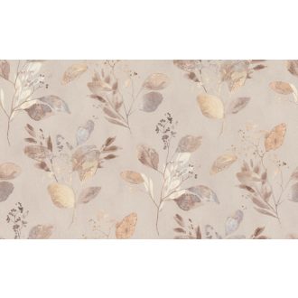   Egyedi darab! Vonzó és esztétikus levélmintázat világosbarna barna bronz ezüst és szórt réz tónus finom csillogású mintarészletek tapéta