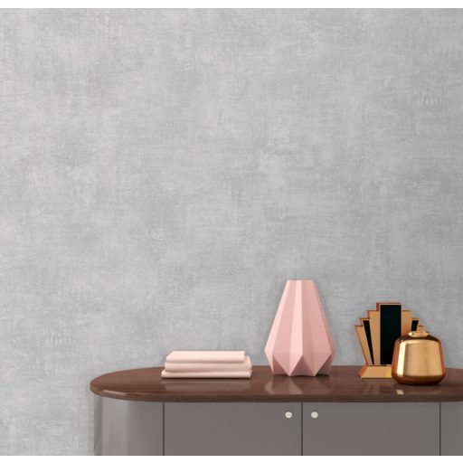 Textil háttéren beton/vakolat minta szürke/világosszürke tónus tapéta
