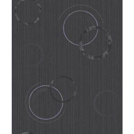 Grandeco Fusion A24801 grafikus design körök szürke antracit fekete tapéta