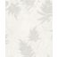 Grandeco Phoenix A48201 Natur levélmintázat törtfehér csillogó ezüstszürke mintarajzolat tapéta