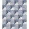 Grandeco Phoenix A48703 Geometrikus grafikus 3D törtfehér szürkéskék kék tapéta