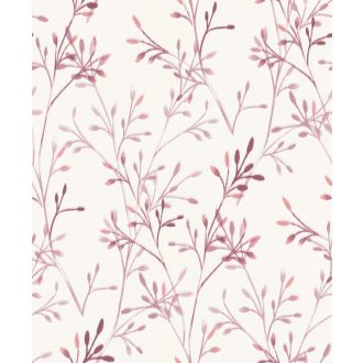  Grandeco Phoenix A48801 Natur nönényi ágak akvarell megjelenítés fehér rózsaszín mályva tapéta