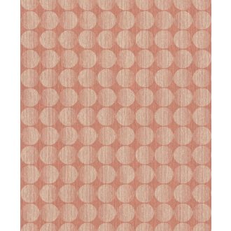   Grandeco Phoenix A53201 Geometrikus Retro körök sorba oszlopba rendezve terrakotta bézs/világosbarna  tapéta