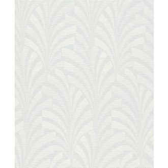   Grandeco Phoenix A53304 Natur absztrakt levélmintázat törtfehér világosszürke tapéta